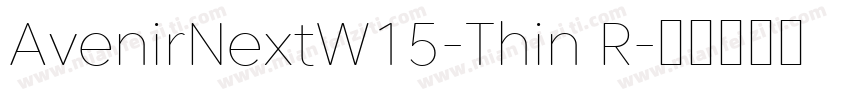 AvenirNextW15-Thin R字体转换